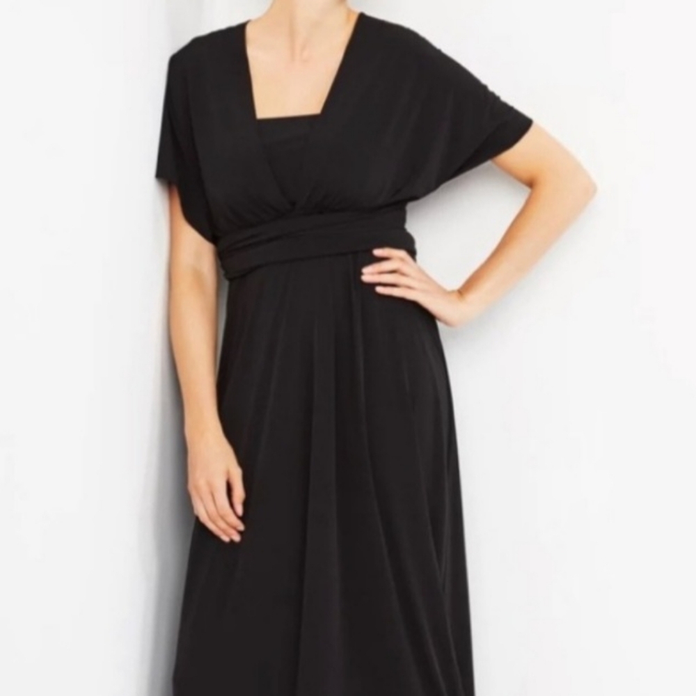 New Motherhood Maternity Black Infinity Goddess Dress